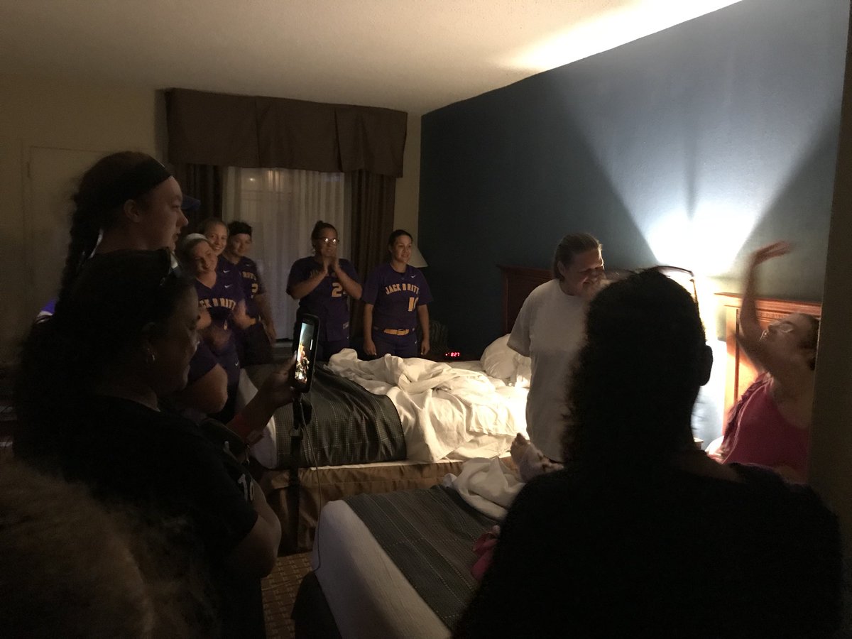 theresashepard's tweet photo. The Lady Bucs had the honor of meeting Lainey a Special Olympics swimmer at our hotel tonight. She told her mom this was her best weekend after meeting the girls. What an amazing young lady! She won a medal in swimming today. #teamlainey #lovetheladybucs https://t.co/qP26ZT8oRU