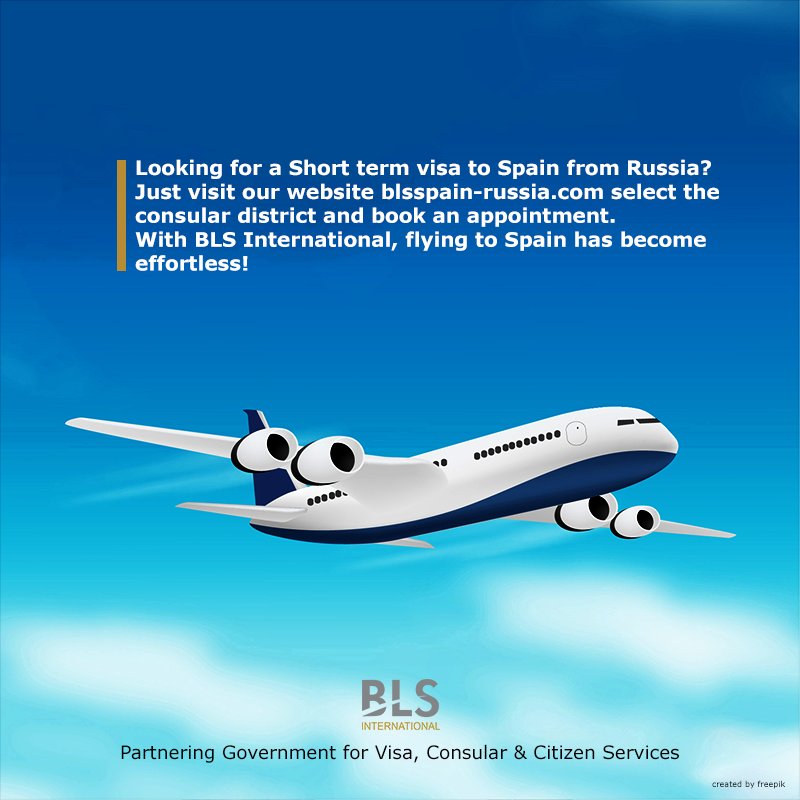 BLSintServices's tweet photo. Looking for a Short term visa to Spain from Russia? Just visit our website https://t.co/Jx3rnCNe1e; select the consular district and book an appointment. 

#VisitSpain #BLSSpain #SpainVisa #BLSInternational #Moscow #St.Petersburg @MAECgob @EmbEspRusia @SpainMFA https://t.co/soogF4WZaU