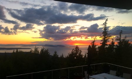 JamesReidBand's tweet photo. "Sunset from the Mountain Top. Got a View that Just Won't Stop." This is the view from Orcas Island that inspired that line from our song "Home Again." Check it out on iTunes or Spotify. https://t.co/G5lhXBEKP7
