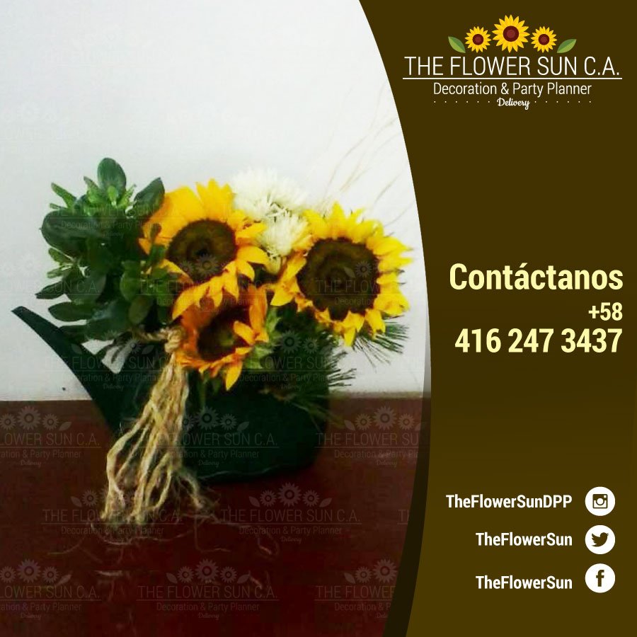 TheFlowerSun's tweet photo. REGADERA DE GIRASOLES #ArreglosFlorales #RegaderadeGirasoles #Flores#Rosas #Frutas #Topiarios #Girasol #Girasoles #TheFlowerSun#PartyPlanner #Contacto #Contactanos https://t.co/uYNsutU3wB