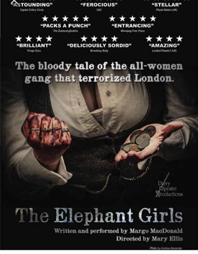 MsHenryOBrien's tweet photo. Still talking about “The Elephant Girls” by @margo_thespian #grippingstory #quickpace #informative #passionatepiece #meettheactor #London @SimcoeStreetTheatre #Collingwood https://t.co/pE48uevzsI