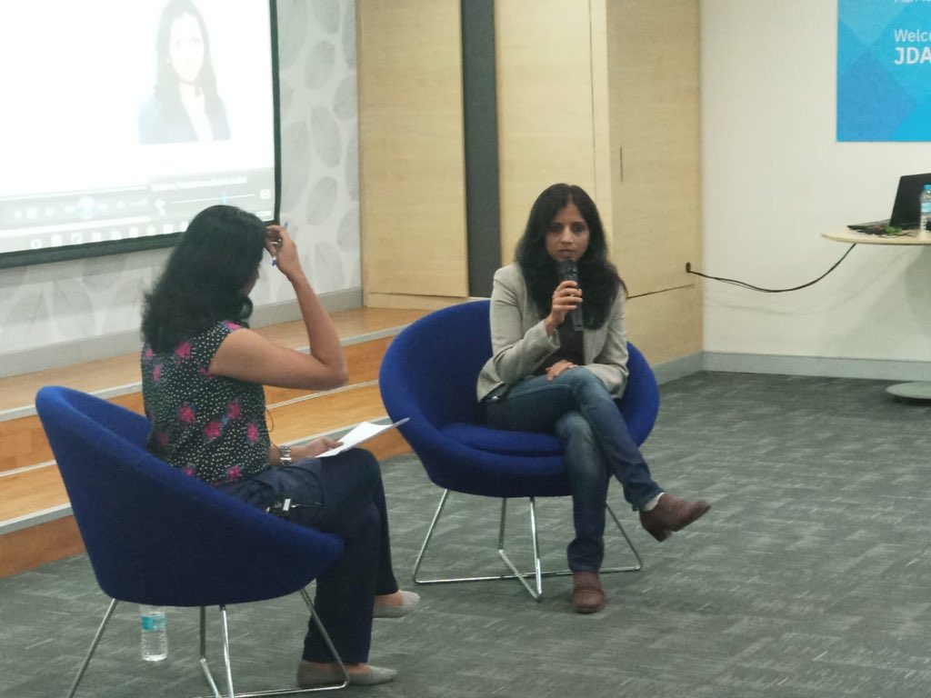 pumapa1018's tweet photo. My first talk show ever as a speaker at JDA! Was scared to death 😇 until we started after which it was all downhill! 😅😎I am glad I did this #conqueringfears #jdaproud #coewin #roleback 🙏🏻 for the opportunity https://t.co/dy29gAH0C7