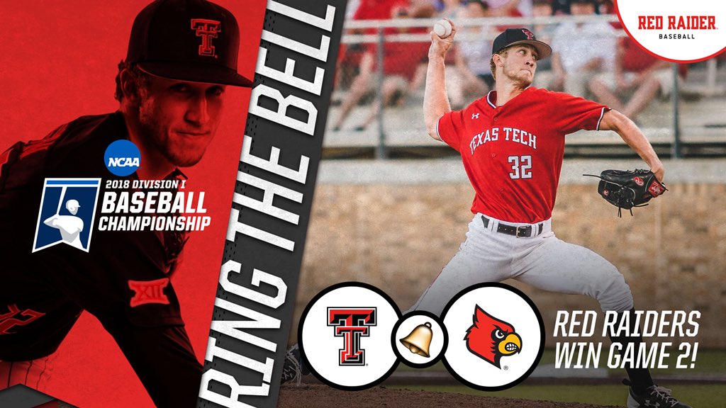 TTU_Baseball's tweet photo. 🔔 W 🔔

No. 9 #TexasTech improves to 2-0 at the Lubbock Regional with a 10-4 victory over Louisville! #WreckEm https://t.co/45oAd5XFNd