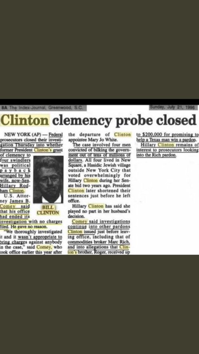 BeyondTheBantr's tweet photo. @mflynnJR Lets go #waybackinthe80s ok 90's!
Lets check out #BillClinton Comey's #NothingBurger Clinton #Clemency Probe & GetOuttaJailFreeCard for The Clinton's
Lets connect his CV with Mueller..
where was Comey in 2005 ? https://t.co/OH0qFBhUvQ