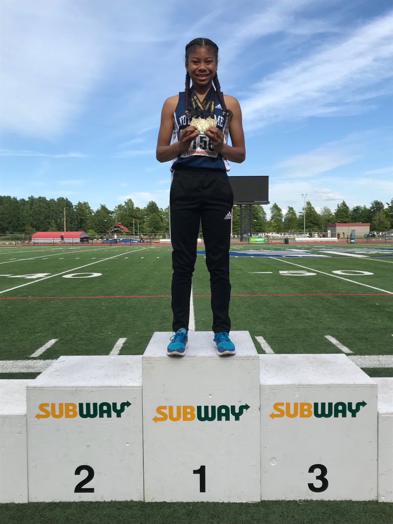 AIRRAIDACADEMY's tweet photo. We couldn’t be more proud of 8th grade SUPERSTAR Ms.Jaeland for winning the 100m, 200m, 400m races at the High School championships this weekend. 3 new PB’s as well. #arafam #speed #trackandfield #Athlete #dominance #femalebeast https://t.co/1dpuu4QHBx