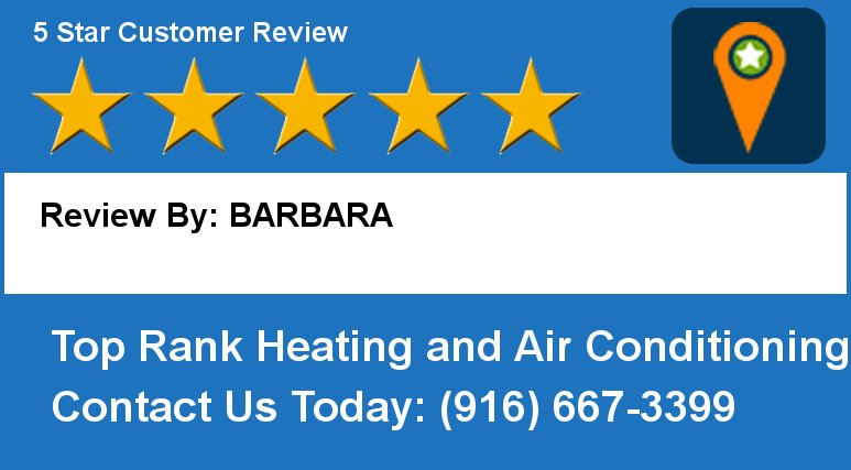 Review By: BARBARA  Top Rank Heating &amp; Air
9100 Elkmont Way, Elk Grov