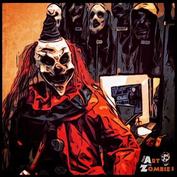 ART_2_ZOMBIES's tweet photo. #everydayishalloween #halloween #creepy #clown #scary #klown #haunt #hauntedhouse #logansclown #hauntlife #halloweeneveryday #fromarttozombies #art2zombies https://t.co/F49R5LeyWA