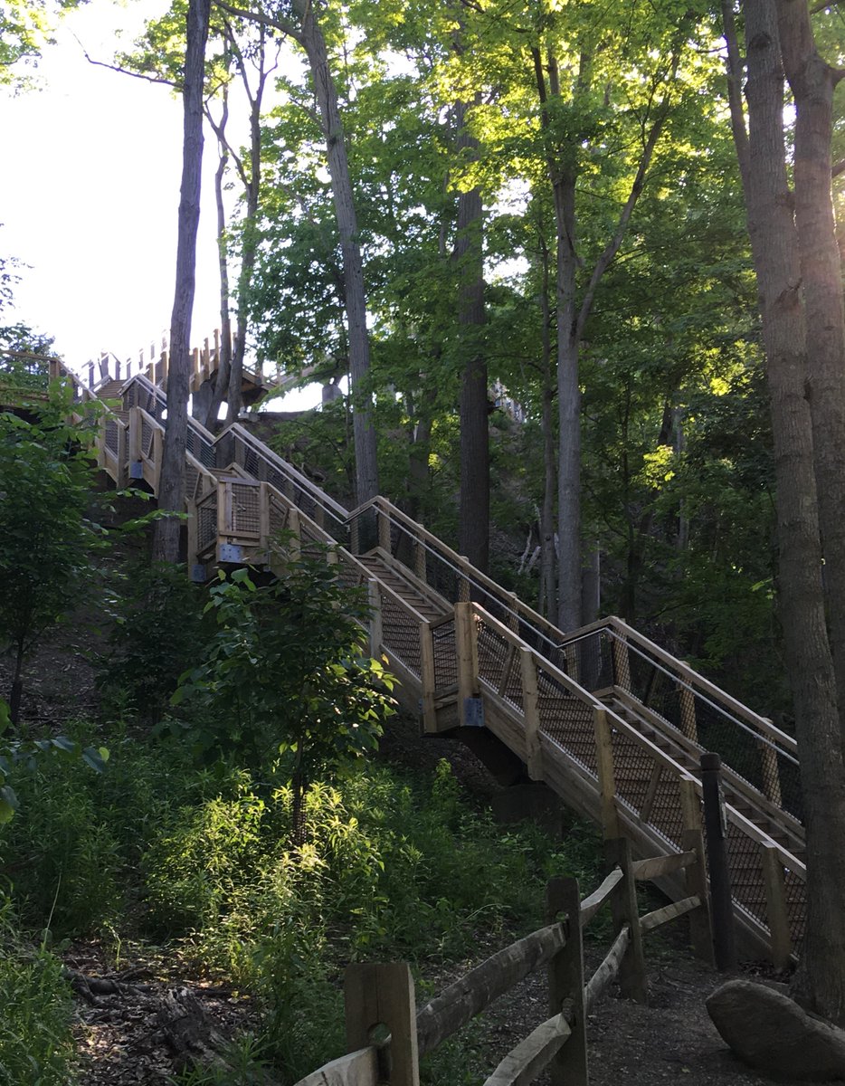 nm_mullins's tweet photo. Sunday #HIIT Rec.:
Set a goal for trips up @CleveMetroparks #FortHillStairs. Then run n+1! It's fun!
After sitting too long on a plane,
And getting your gear from bag claim,
In just a few minutes,
You can be testing your limits
On those heart-pounding stairs if you're game! https://t.co/FhAxqlGomG