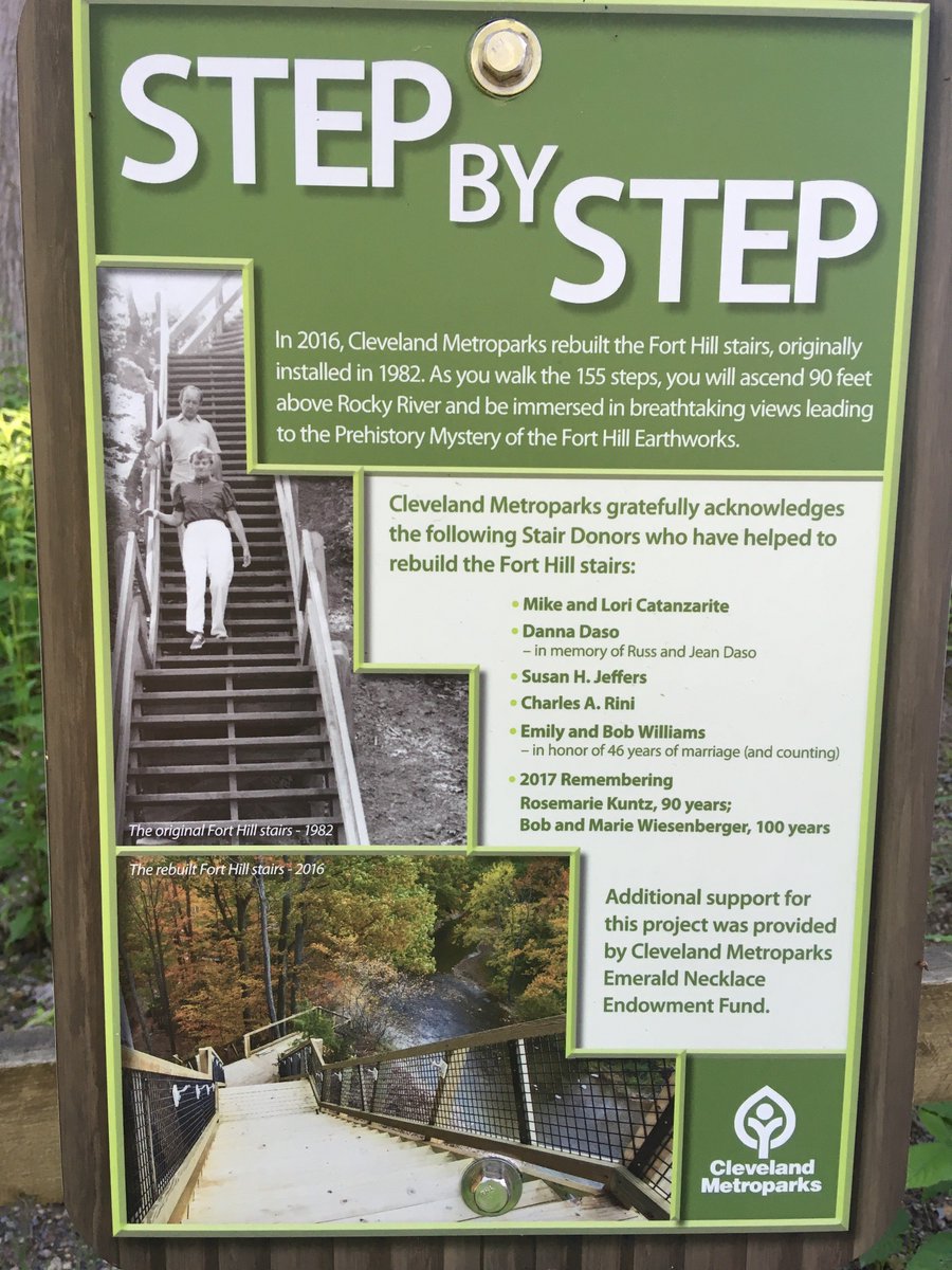 nm_mullins's tweet photo. Sunday #HIIT Rec.:
Set a goal for trips up @CleveMetroparks #FortHillStairs. Then run n+1! It's fun!
After sitting too long on a plane,
And getting your gear from bag claim,
In just a few minutes,
You can be testing your limits
On those heart-pounding stairs if you're game! https://t.co/FhAxqlGomG