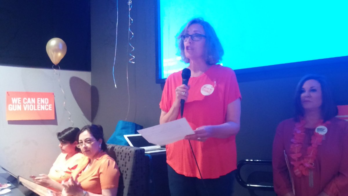 CherylHaase's tweet photo. To our Albuquerque, New Mexico gun violence survivors: Thank you for speaking out tonight at our @MomsDemand #WearOrange event tonight. Your voices are powerful. #nmpol #nmleg https://t.co/dxIMhyvR87