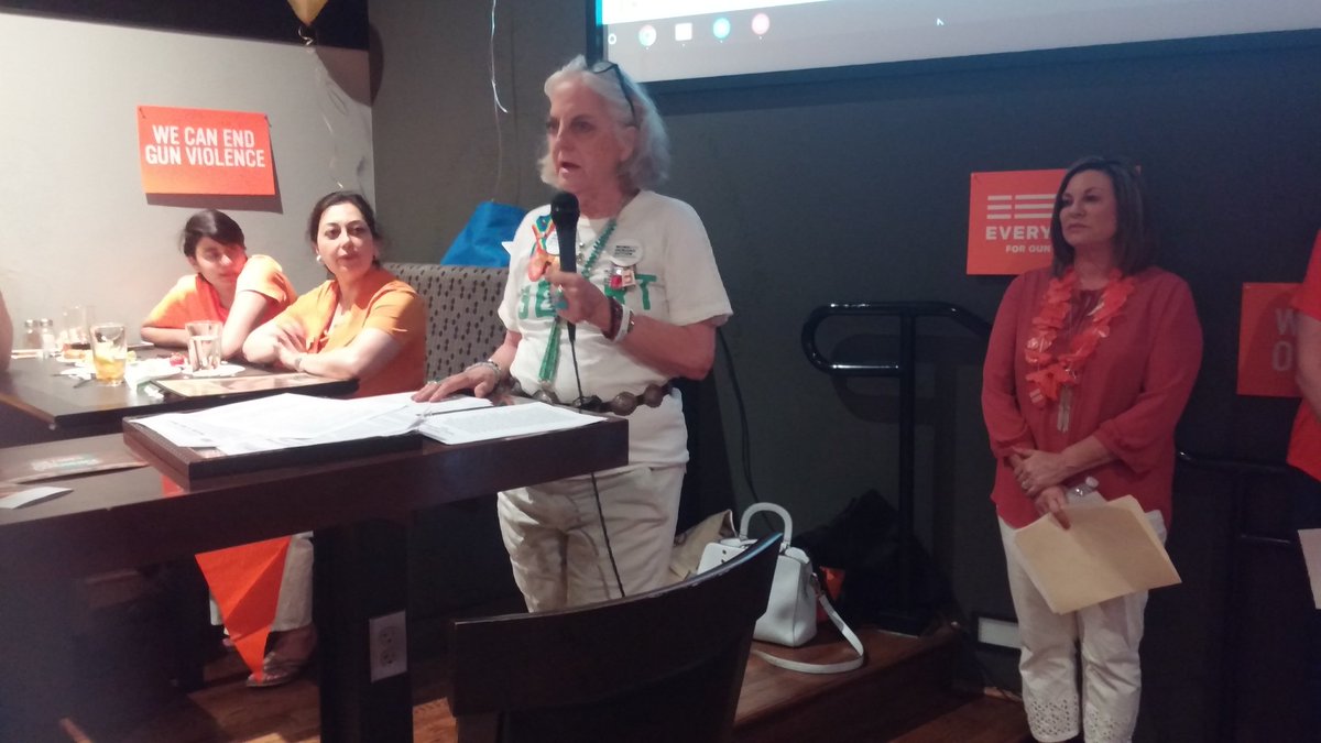 CherylHaase's tweet photo. To our Albuquerque, New Mexico gun violence survivors: Thank you for speaking out tonight at our @MomsDemand #WearOrange event tonight. Your voices are powerful. #nmpol #nmleg https://t.co/dxIMhyvR87