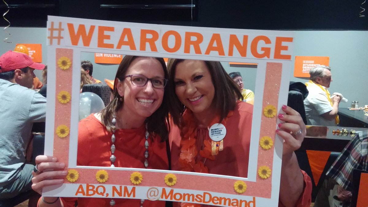 CherylHaase's tweet photo. To our Albuquerque, New Mexico gun violence survivors: Thank you for speaking out tonight at our @MomsDemand #WearOrange event tonight. Your voices are powerful. #nmpol #nmleg https://t.co/dxIMhyvR87