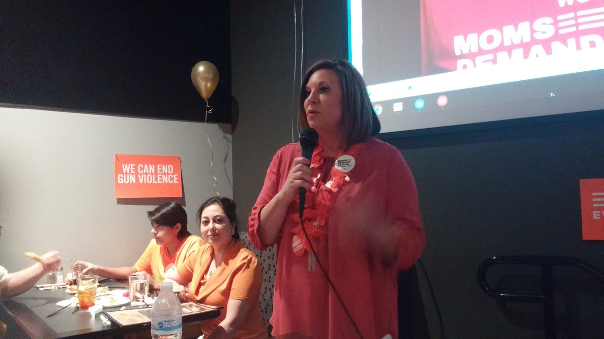 CherylHaase's tweet photo. To our Albuquerque, New Mexico gun violence survivors: Thank you for speaking out tonight at our @MomsDemand #WearOrange event tonight. Your voices are powerful. #nmpol #nmleg https://t.co/dxIMhyvR87