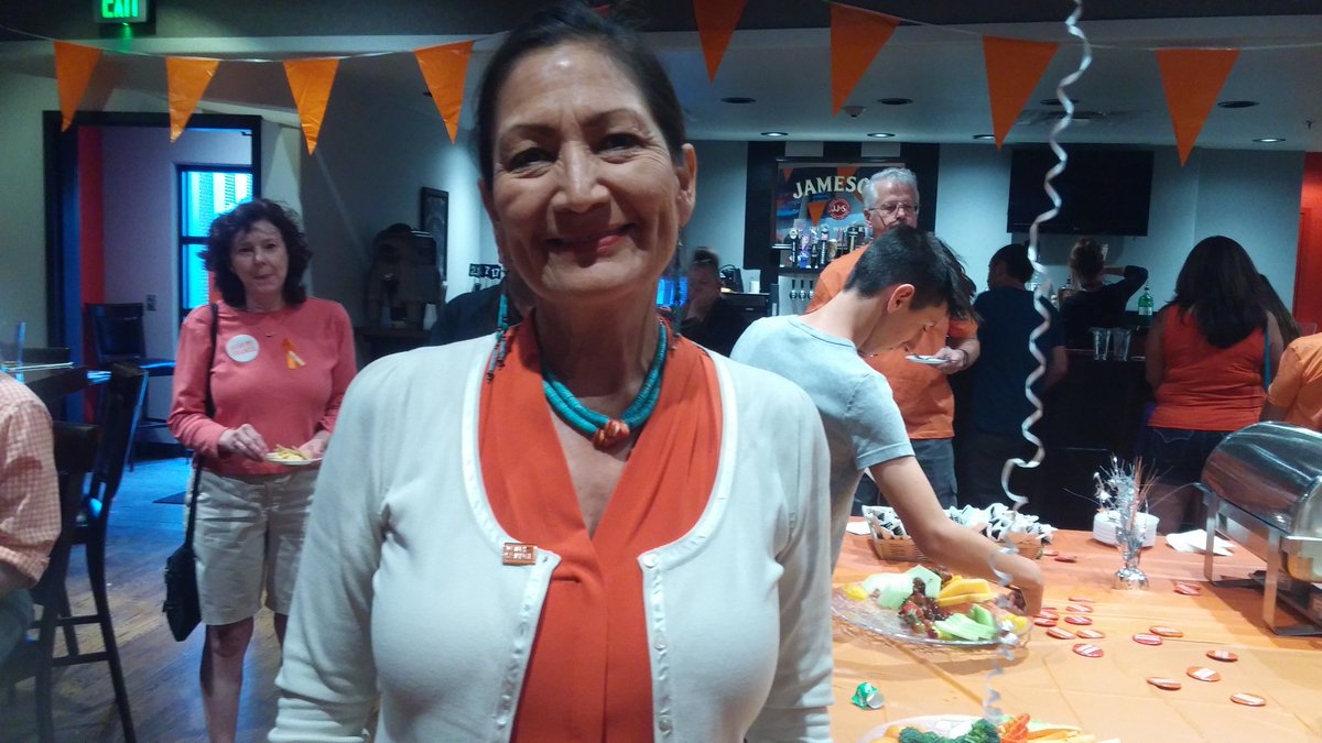 CherylHaase's tweet photo. Thanks @Deb4CongressNM for coming to Albuquerque, New Mexico @MomsDemand #WearOrange event tonight. We know you're a #GunSense candidate. #nmpol #nmleg https://t.co/uJe2YNF4Vw