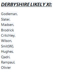 FantasyCricTeam's tweet photo. Derbyshire vs Lancashire | DER vs LEI | DREAM11 TEAM AND PLAYING11
#DERvsLAN #LANvsDER #DERvLAN #LANvDER #DREAM11  #Dream11Team #FantasyCricketExpert #FantasyCricketGuru  #RoyalLondonOneDayCup #RoyalLondonCup #RLODC  #EnglishOddCup    #Follow , #Retweet and #Like https://t.co/n8uTIGNzXt