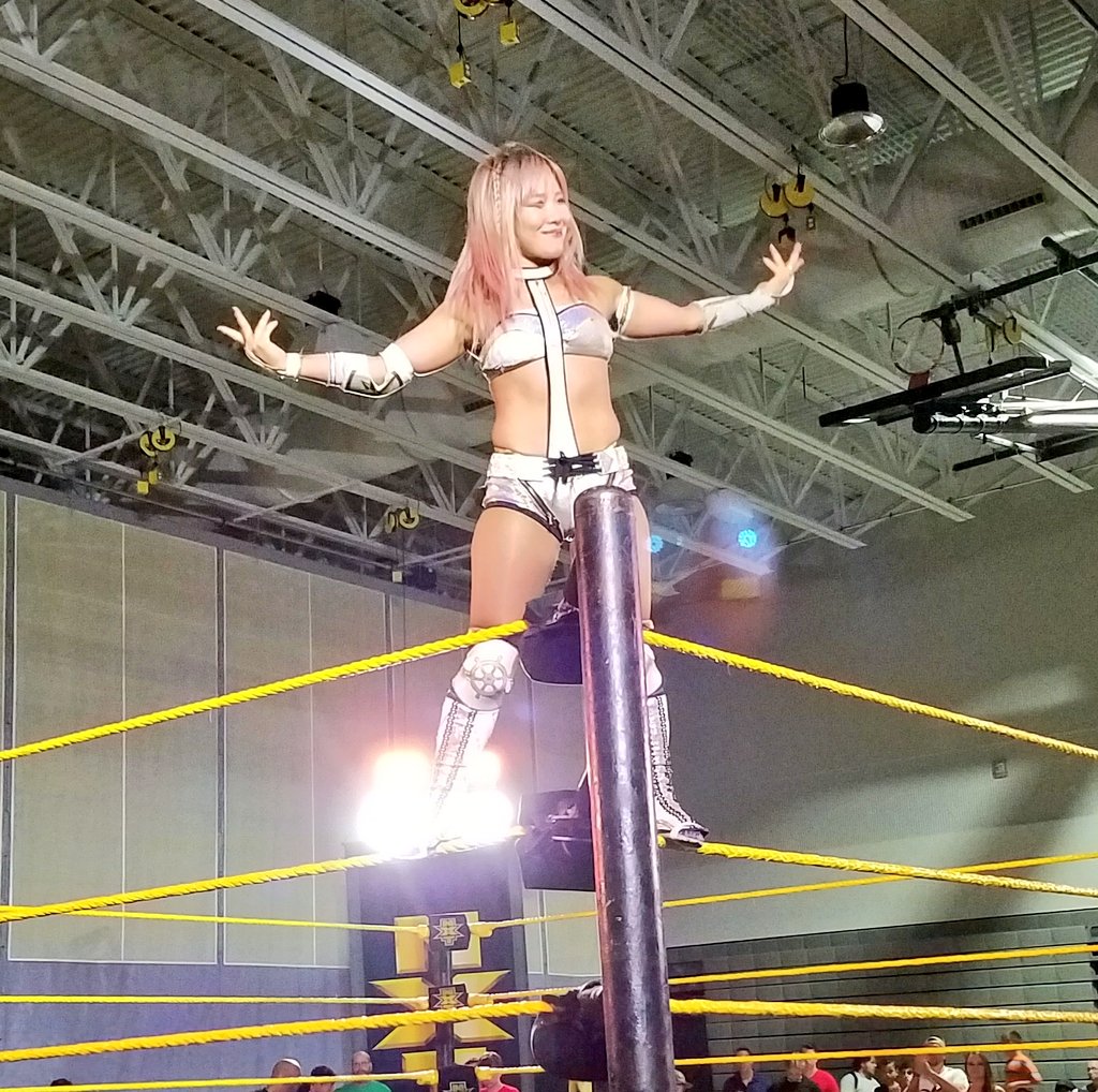 biglare54's tweet photo. It's always an honor when the #PiratePrincess @KairiSaneWWE makes port in #NXTFtPierce. @Rosenbergradio you got it right on on this week's #cheapheat, the #INsaneELBOW is one of the best elbow drops of all time. #NXTFortPierce #WeAreNXT #nxtcrew #wwenxt https://t.co/6Y2jhMxkzx