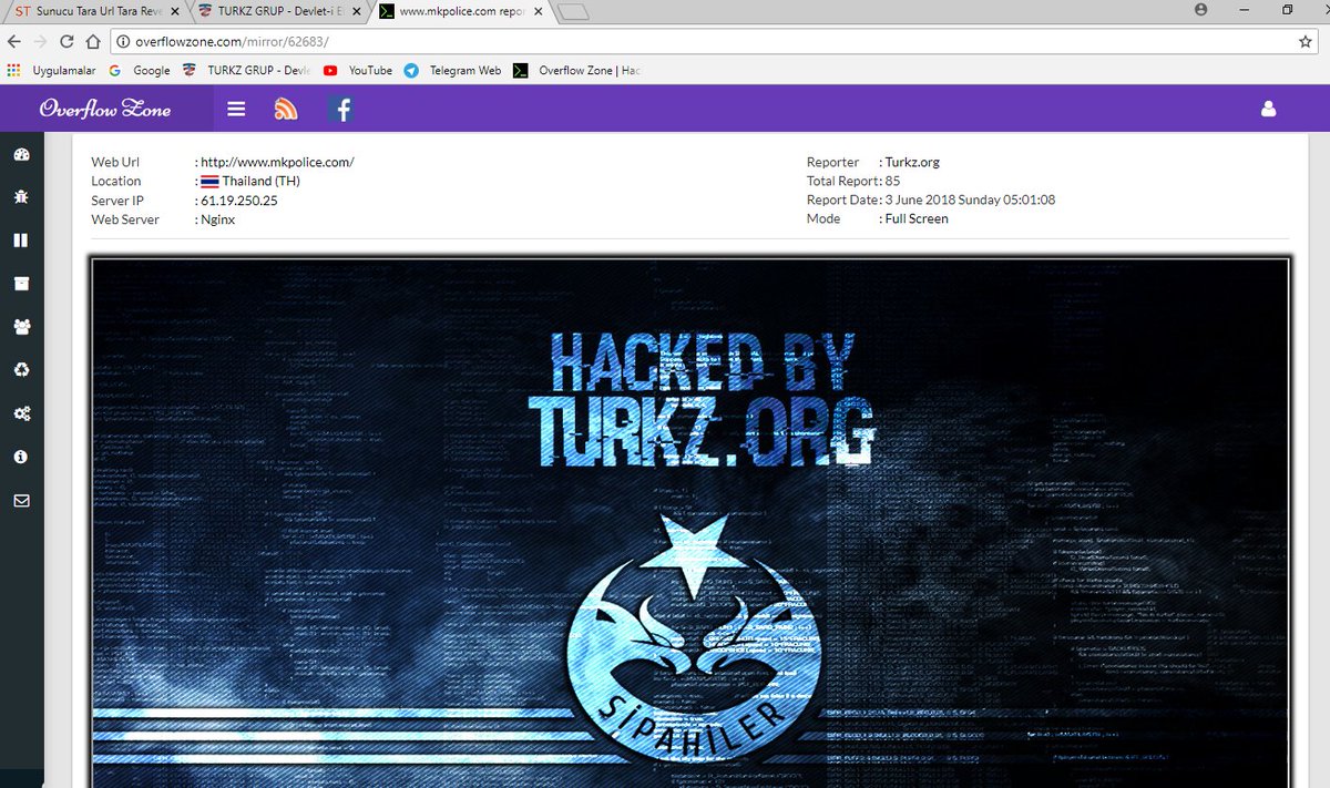 CyberCodeTurkz's tweet photo. 4 devlet sitesi hacked 🇹🇷
Hacked by CyberCode/SiberŞah
#turkz #sipahiler #turkzgrup
Zoneler;
https://t.co/7nL3qq6coK
https://t.co/sCn6oopGgd
https://t.co/tAop5KlUn0
https://t.co/4WMlCJVLVD https://t.co/0mVc70fuTJ