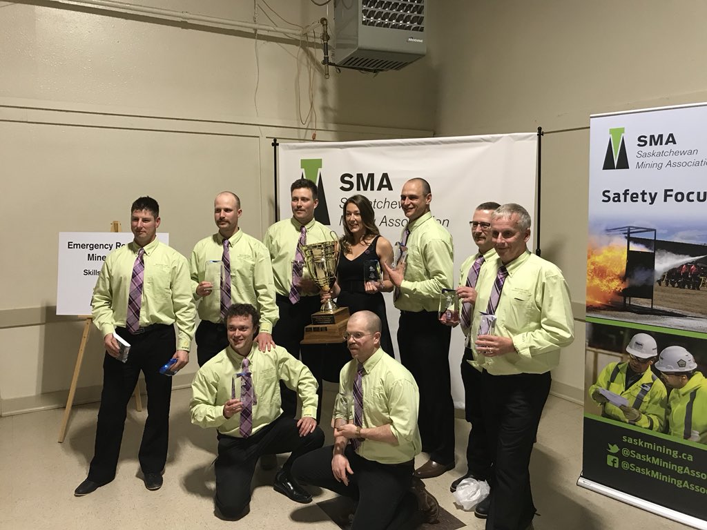 oranocanada's tweet image. Congrats Team #McCleanLake on winning First place in #Proficiency and Runner up in #Firefighting at @SaskMiningAssoc #ERMRC2018 You make all of us at Orano #Proud