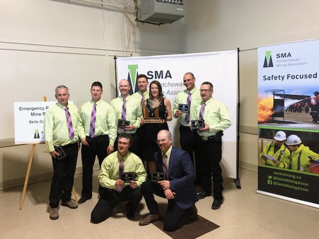 oranocanada's tweet image. Congrats Team #McCleanLake on winning First place in #Proficiency and Runner up in #Firefighting at @SaskMiningAssoc #ERMRC2018 You make all of us at Orano #Proud