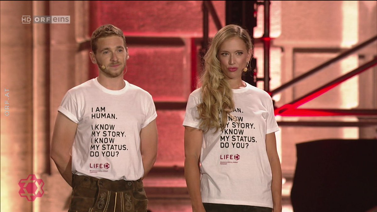 PrintShirt's tweet photo. Der #LifeBall2018! Wieder eine großartige Inszenierung, ein rauschendes Fest und einer wichtigen Message: I know my Story, I know my status! Wir freuen uns, dass wir die Shirts dazu bereitstellen durften. https://t.co/2P3CrgSvkm https://t.co/LVLjKz1Tkk
