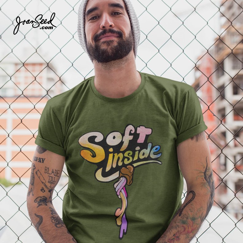 JoanSeedStudio's tweet image. SOFT INSIDE MEN'S ESSENTIAL (Size M) 🍭⠀
.⠀
#joanseed #softinside #cannabisCulture #urbanstyle #streetwear #misfits #ironic #urbanstyle #rebel #artistsofinstagram #summerinthecity #graphicart #travellifestyle #ironic #unique #shameless