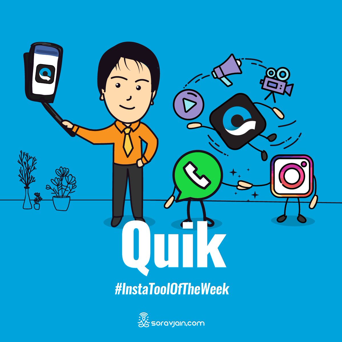 SoravJain's tweet photo. Creating video is not a struggle anymore, use #Quik video editor app and get beautiful transition, effects and sync everything to the beat of the music with just few taps.
#Marketing #DigitalMarketing #SocialMedia #InstaToolOftheWeek https://t.co/AQiTBDYV5y