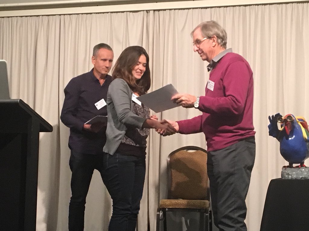 Birds New Zealand (@osnzbirdsnz) on Twitter photo Best student talk (from a group of excellent talks - really tough choice for the judges) was Rebecca French from <a href="/MasseyUni/">Massey University</a> for her talk on human disturbance of hoiho in the subantarctic Islands. Congratulations, Rebecca!#BirdsNZ2018 Best student talk (from a group of excellent talks - really tough choice for the judges) was Rebecca French from <a href="/MasseyUni/">Massey University</a> for her talk on human disturbance of hoiho in the subantarctic Islands. Congratulations, Rebecca!#BirdsNZ2018