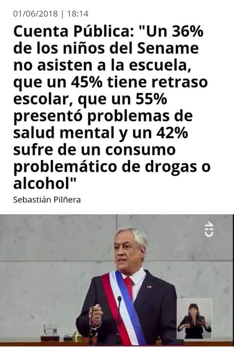 elizaabeth45's tweet image. #AlertaChileCheck #CuentaPública ¿Un 36% de los niños del Sename no asisten a la escuela, que un 45% tiene retraso escolar, que un 55% presentó problemas de salud mental y un 42% sufre de un consumo problemático de drogas o alcohol? ¡Engañoso!

chvnoticias.cl/chilecheck/fra…
