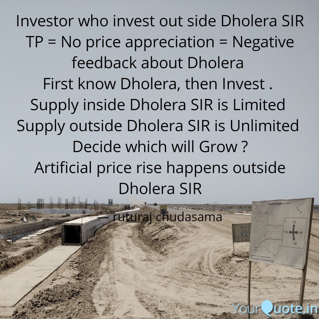 cruturaj's tweet photo. Be Wise, Choose Wise , Invest wisely
Invest inside Dholera SIR
Invest in #SmartCity
Know Dholera
identify location
Then invest
Happy investing
#dholerasir
#onlyinside
#nooutside
@DholeraInfinity https://t.co/yC2EBVEotb