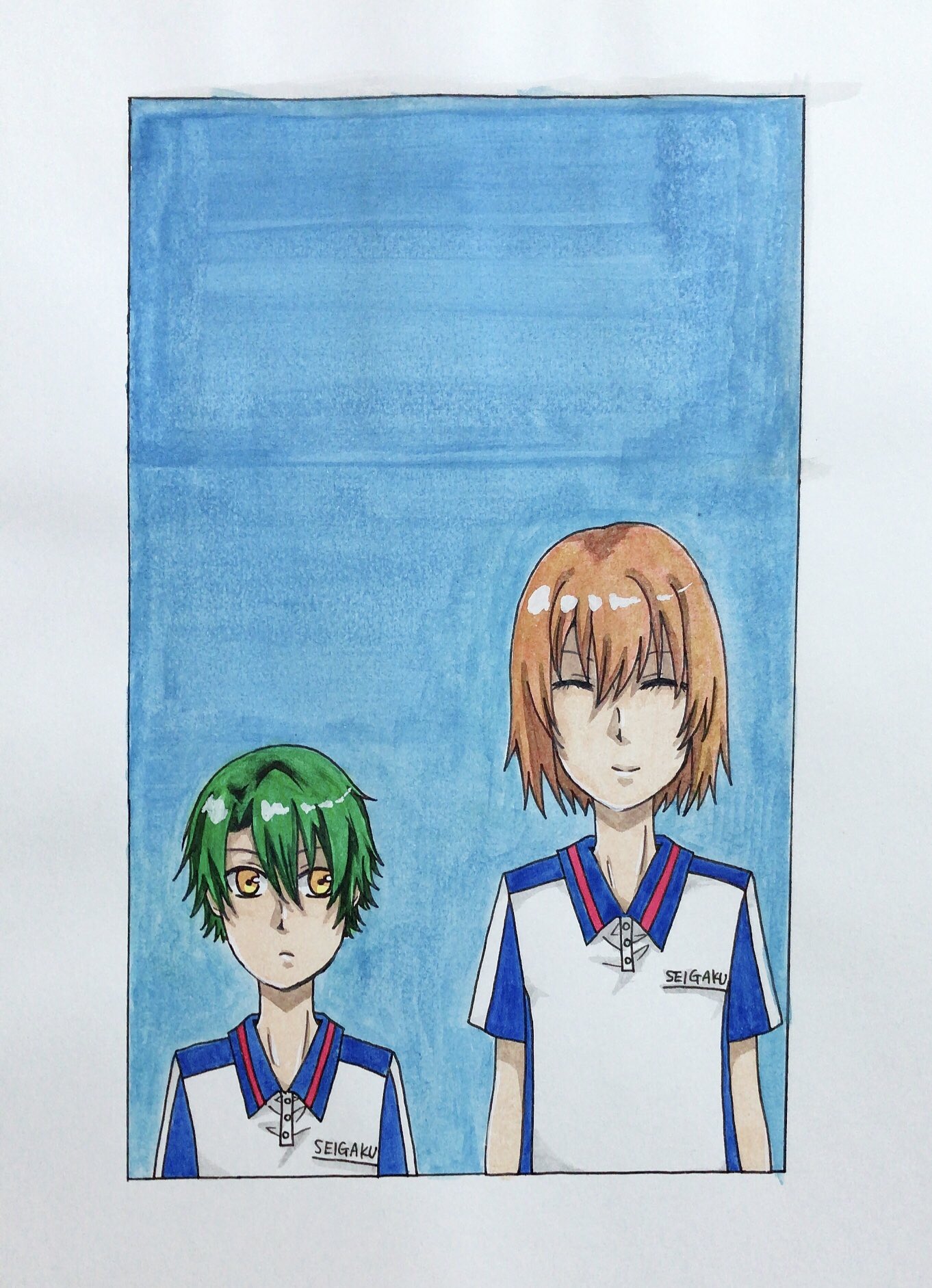 リョーマと不二先輩 上手く描けない W ｳｯ テニプリ テニプリイラスト テニスの王子様 イラスト 越前リョーマ 不二周助 T Co Th26djktro Twitter