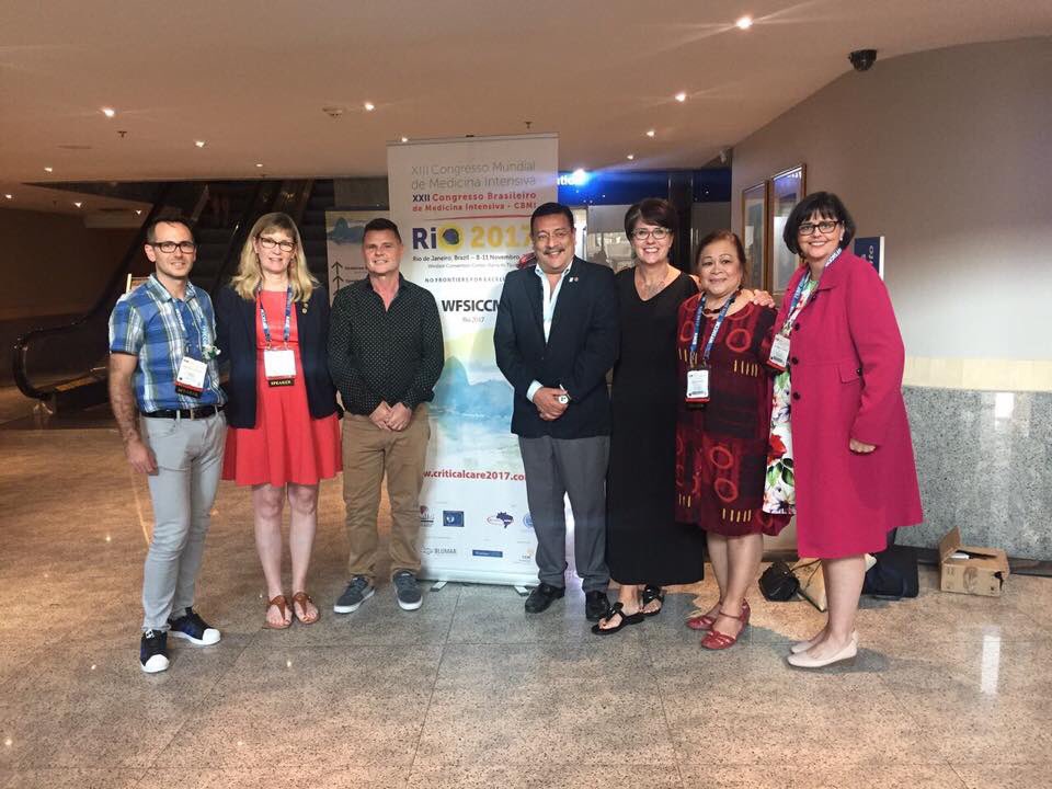 The WFCCN board of directors (photo taken at the Critical Care World Congress, Rio de Janeiro, Brazil, Nov. 2017)