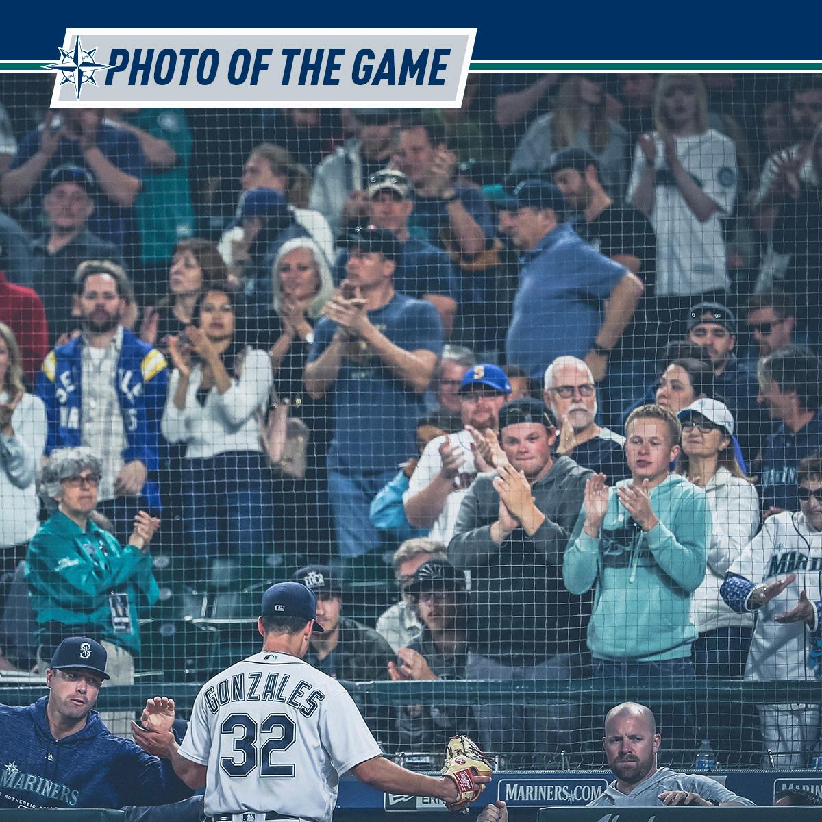 Mariners's tweet photo. Marco spins another gem—and earns #MarinersPOG—as the Mariners tie things up atop the West.

RECAP: https://t.co/FvGmuUniZ9 https://t.co/yr9IkrOBwb