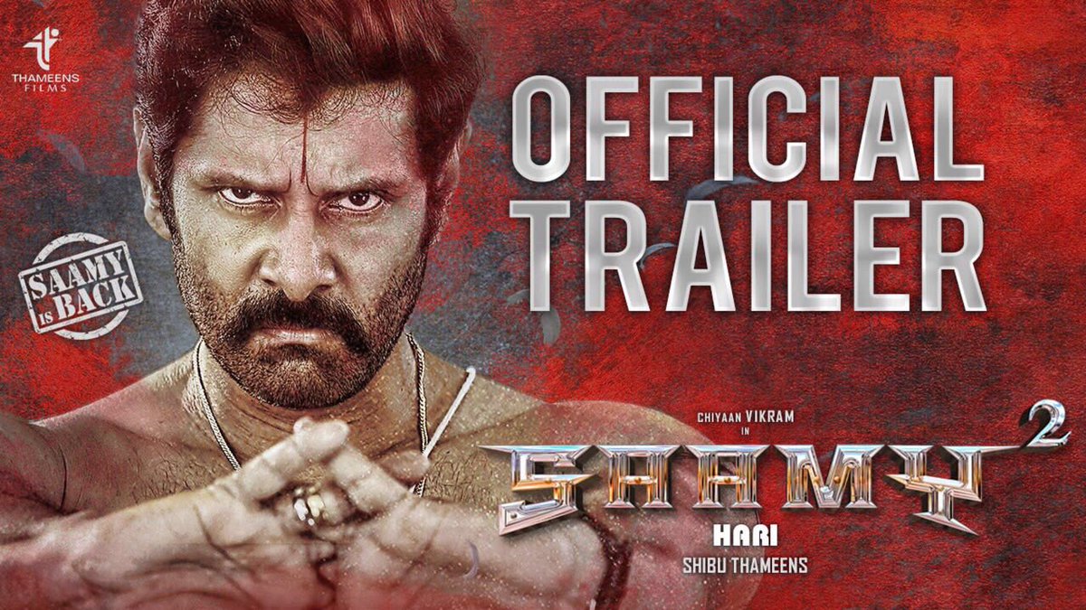 SonyMusicSouth's tweet photo. #Saamy is back &amp; how! Check out the power packed trailer of #ChiyaanVikram’s #Saamy2 in @ThisIsDSP’s music➡️ https://t.co/N7BpN6eEB5 https://t.co/50CAHqx72S