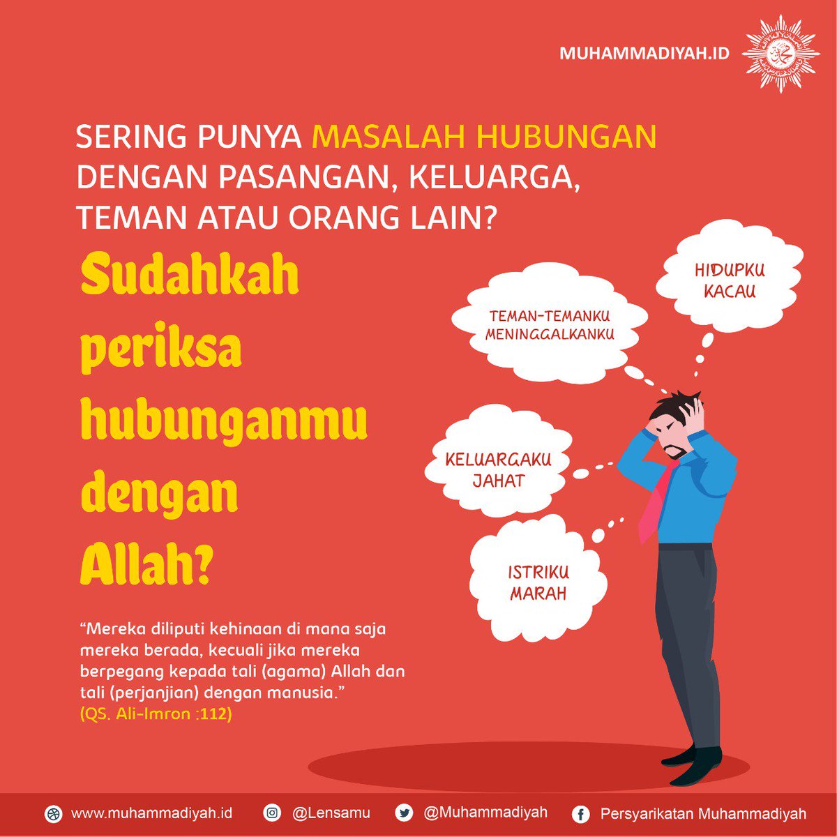 muhammadiyah's tweet photo. Sudahkah periksa hubungan mu dengan Allah? https://t.co/R1u9E5MLiA
