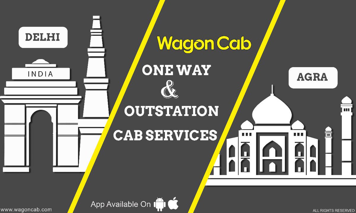 CabWagon's tweet photo. Travelling Delhi to Agra or Agra to Delhi is easiest with Wagon Cab Now. Click here to book now: https://t.co/d8XN48R94N or call +91-7862033033
#OneWayCabs #OutstationCabs #CabService #DelhiToAgra #AgraToDelhi #WeekendFun #FunUnlimited #WeekendGetaways https://t.co/ILV3SN1QNv