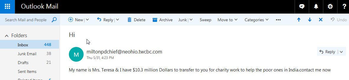 gkpgeo's tweet photo. going to get 10.1 million USD if I contact her (Mrs. teresa)....... so many mothers teresa^s eyeing on India for #charity . @IndianCERT this is not virus but danger than virus. #EmailFrauds #CyberSecurity #Phishing https://t.co/WcHyyj3JWU