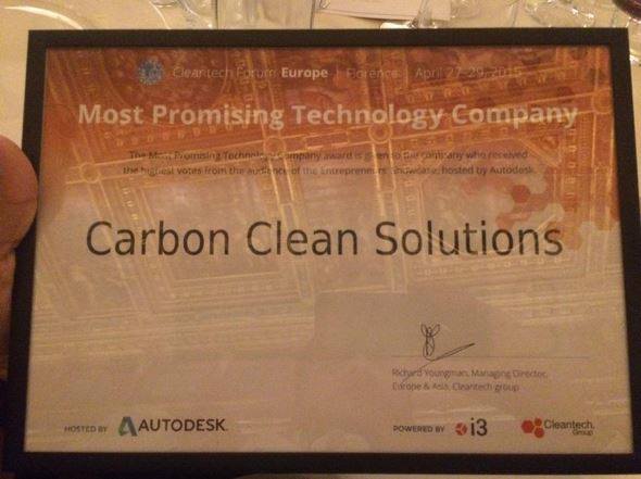 carbonsolu's tweet photo. #Throwback #BlastFromThePast #MajorAchievements
#CCSBenchmarks: Our Company Carbon Clean Solutions awarded 'Most Promising Technology Company' at #CleantechEu15! A proud moment for Team CCS! https://t.co/mT8InZ3NH6