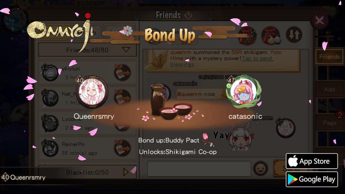 Teaming up in the world of Heian! I've become buddies with catasonic. Come and join us!