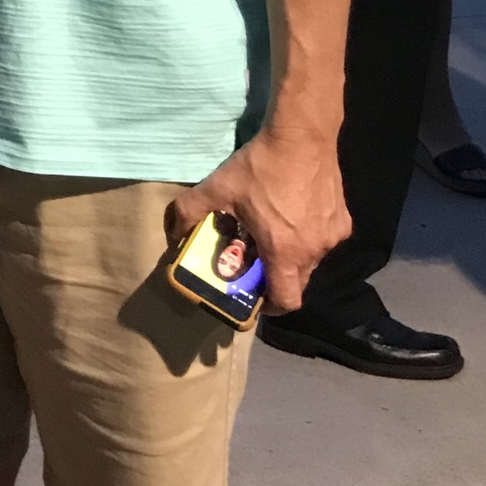 wyattjcroy's tweet photo. My little sisters graduating but my dad’s just trying to win his $5,000 from @hqtrivia https://t.co/YM5YMwE77H