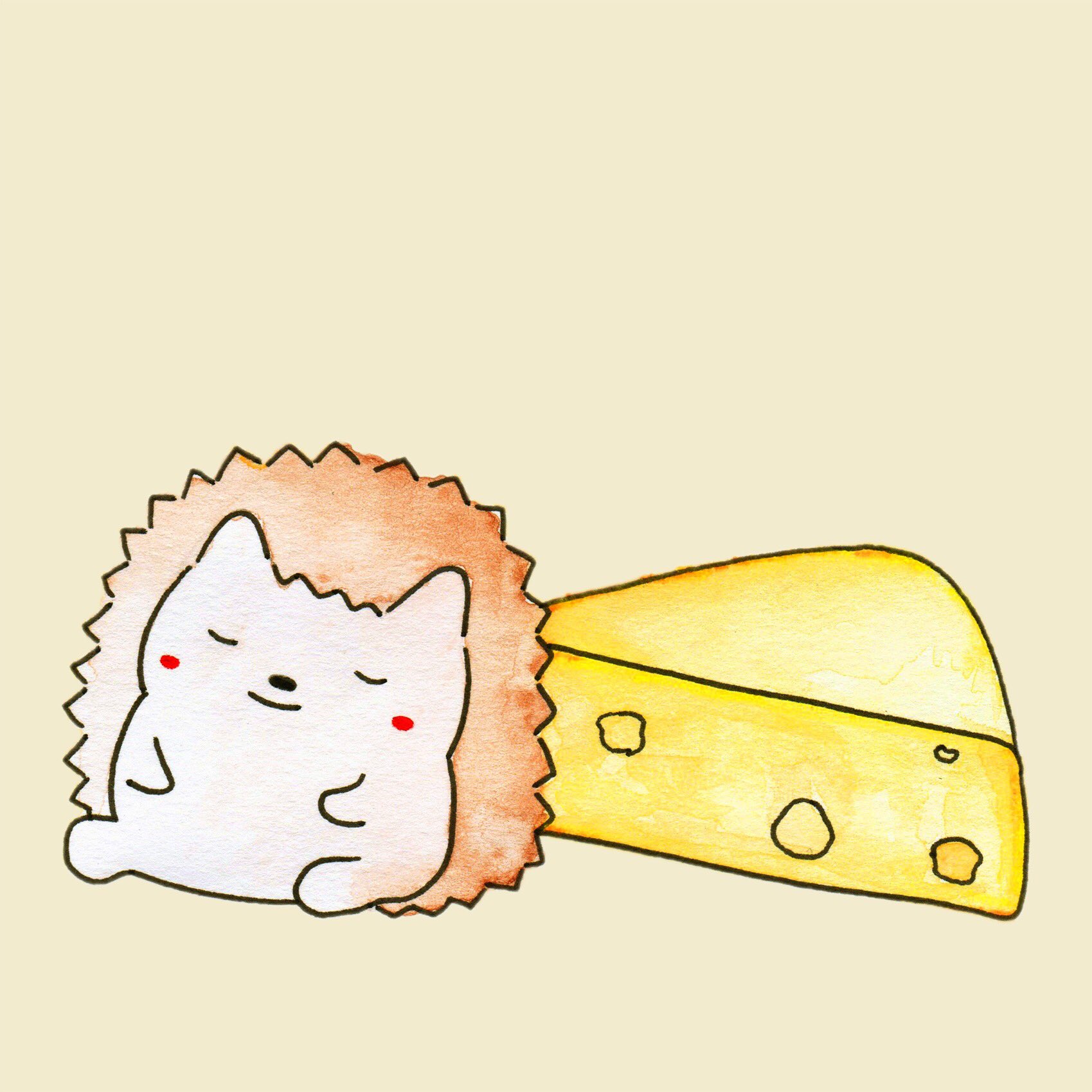 おおはらつかさ クリエポ6 29 7 1 Y 25 Su Twitter 何年か前に チーズにはまってほぼ毎日チーズ食べてたことを思い出した 笑 久しぶりにチーズ食べたい ˆoˆ チーズ ハリネズミ はりねずみ イラスト 水彩 イラストレーター T Co Pv7kpiaqrv