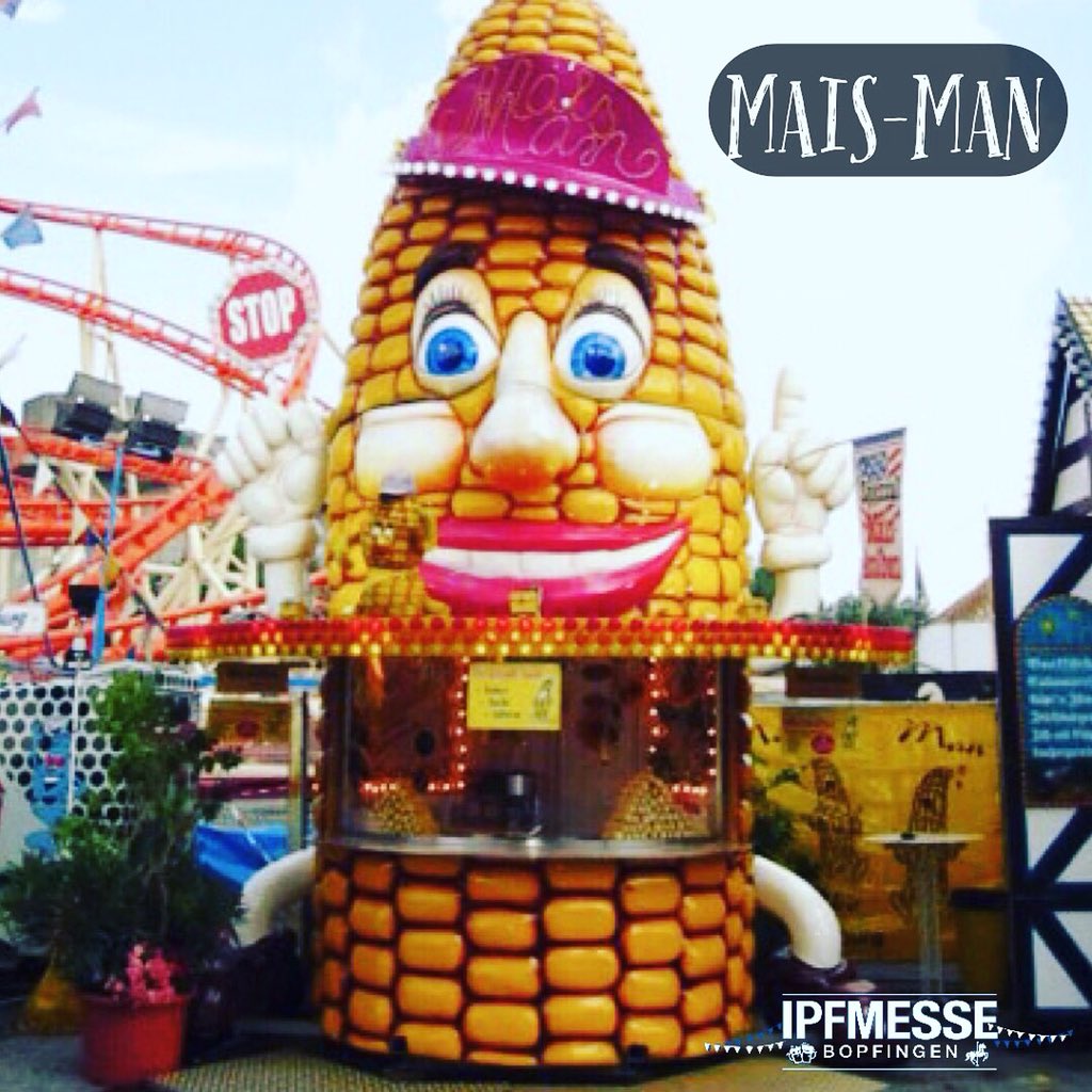 ipfmesse's tweet photo. *** Ipfmesse 2018 ***
.
MAIS-MAN (M. Roschmann)
.
Wer leckere, qualitativ hochwertige und heiße Maiskolben 🌽 mit Kräuterbutter, Knoblauchbutter oder Butter haben möchte - findet dies im Vergnügungspark auf der Ipfmesse! 
.
#ipfmesse2018 #ipfmesse #bopfingen #maisman #ipfmess #🌽 https://t.co/ZbAeyEBA7A