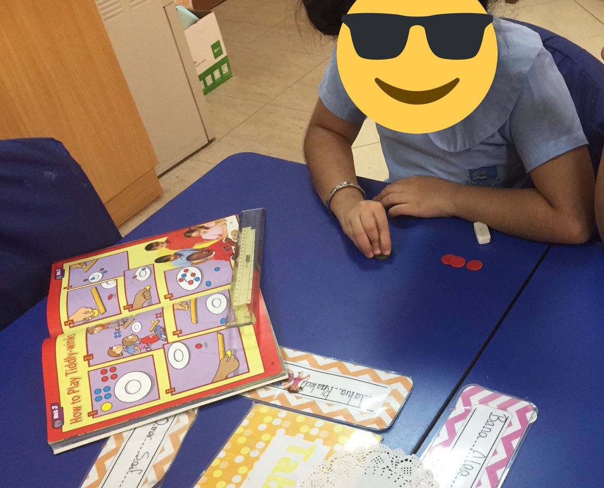 thurlowleanne's tweet image. Bringing back the classics! Tiddlywinks! Integrating inquiry #HWOO with #pypmaths (measurement) and language (writing and reading instructions). Fun! #ibpyp