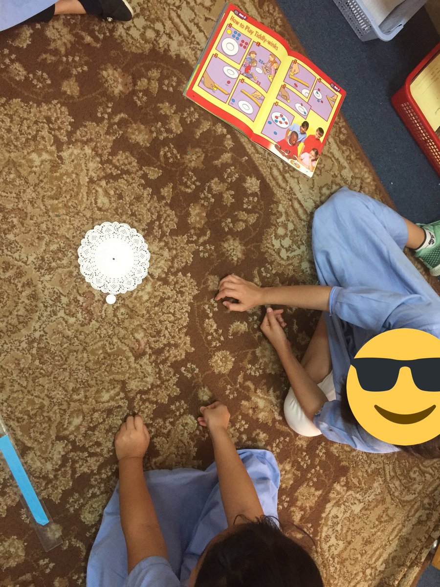 thurlowleanne's tweet image. Bringing back the classics! Tiddlywinks! Integrating inquiry #HWOO with #pypmaths (measurement) and language (writing and reading instructions). Fun! #ibpyp