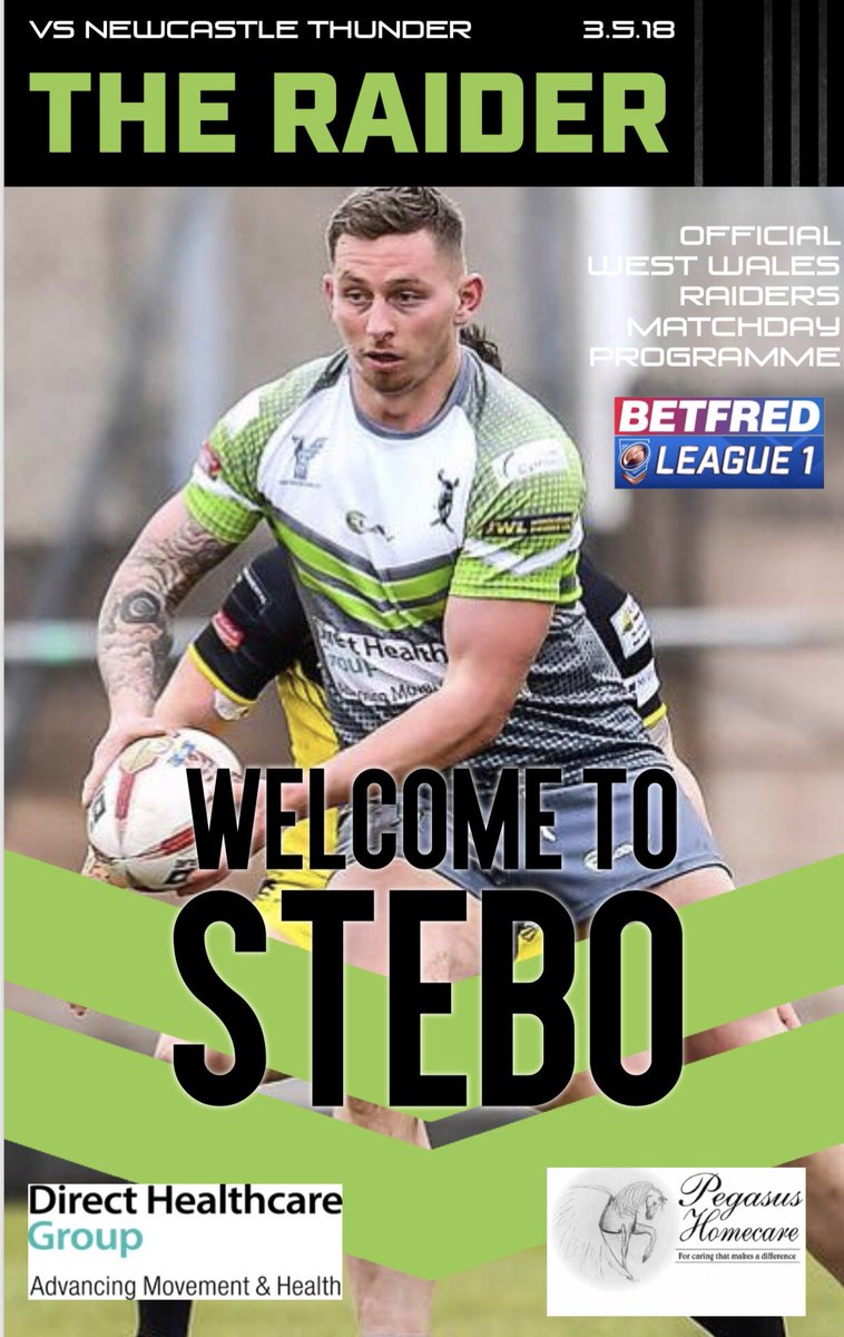 ☠️💚🏉🖤🏴󠁧󠁢󠁷󠁬󠁳󠁿GAME DAY☠️💚🏉🖤🏴󠁧󠁢󠁷󠁬󠁳󠁿

🏆Betfred League 1 
🏉West Wales Raiders v Newcastle Thunder 
📅 Sunday 3rd June
⏱13:00
🏟Stebonheath Park