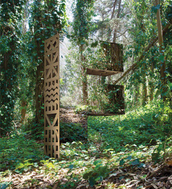 DesignApplause's tweet image. mt @ShowTrialStudio character – giant mirror letters for #SanFranciscoDesignWeek 2015 campaign @DesignMuseum #microtomassive #FontSunday