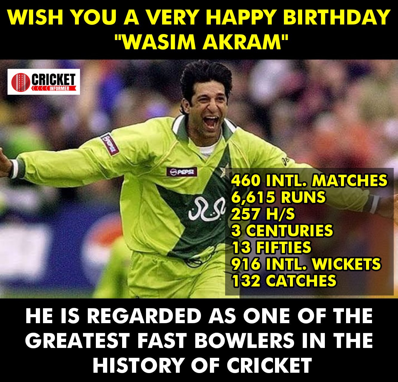 Happy Birthday Wasim Akram. 