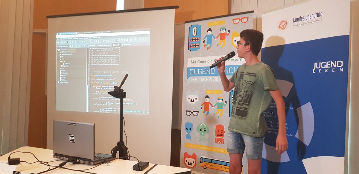 jugendhackt's tweet photo. SpeakCraft hilft bei Audiochats im Gaming-Bereiche toxische Diskussionen zu unterbinden, indem es Admin-Funktionen für Teamspeak und Co anbietet #jugendhackt #jhmv https://t.co/MTobD8X27J