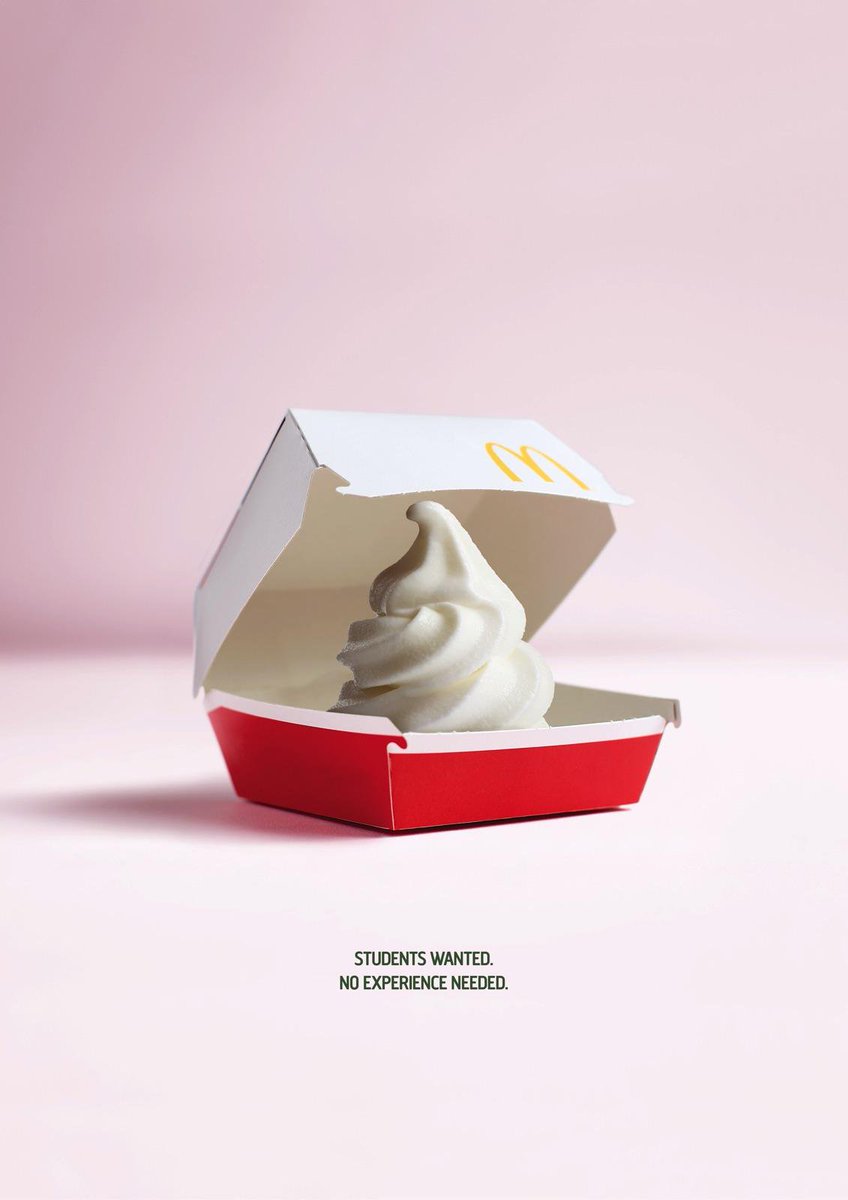 FreakiAD's tweet photo. McDonald's has a clear strategy, “Hire on attitude, train on skills." It’s not about the experience on your resume, but all about the willingness to learn."
@TBWAbelgium created McMistakes. 

#FreakiaAD #Advertise #Outdoor #OOH #HR #McDonalds #Marketing #Advertising #Recruitment https://t.co/NAohbq14Ta