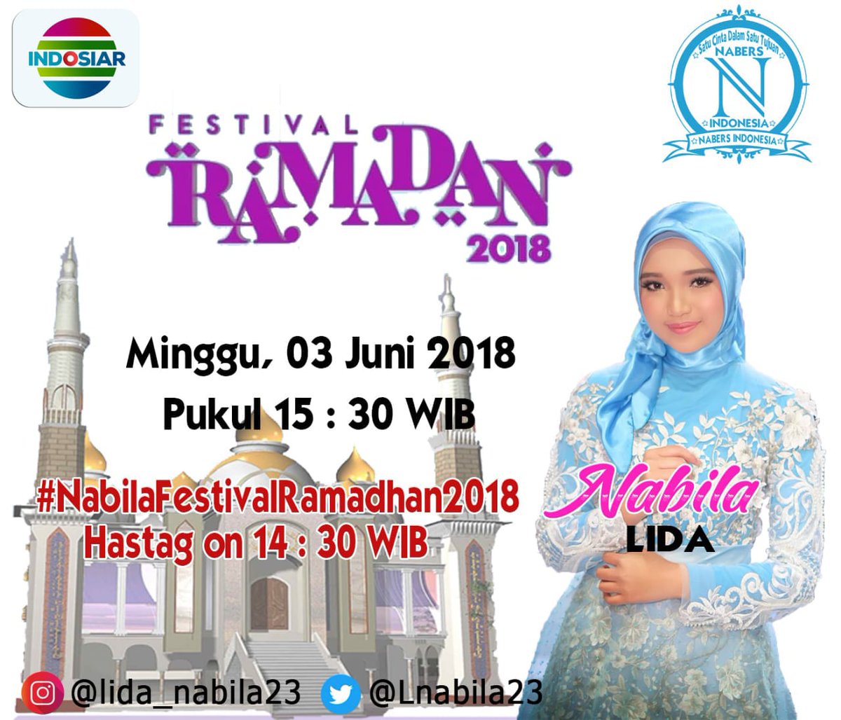 LNabila23's tweet photo. Ayo kakaku semua jangan sampai ketinggalan ramaikan hastag nya 😊
#nabilafestivalramadhan2018 https://t.co/7eWEtigJZC
