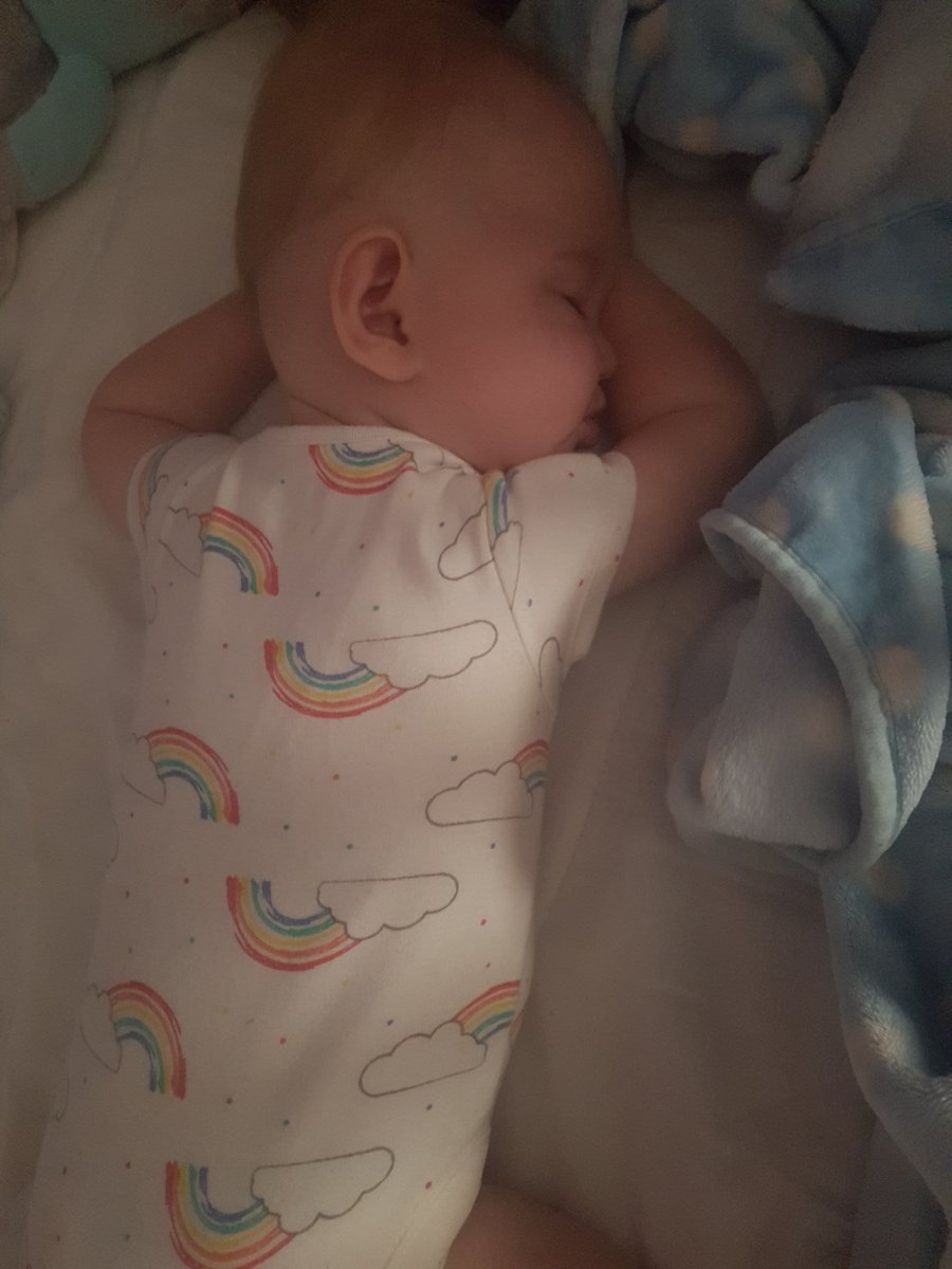 MaddickLisa's tweet photo. Could watch our little miracle baby sleep all day ❤🌈 https://t.co/N6vVBmoQ03